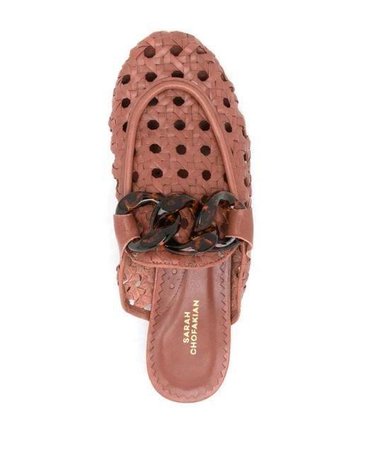 Mules Massena di Sarah Chofakian in Brown