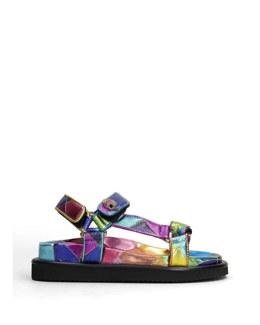 Kurt Geiger Blue Orson Flat Sandals