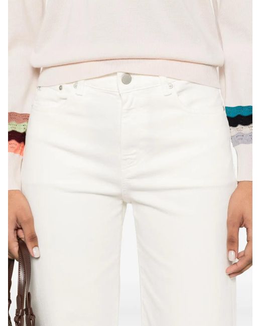 AG Jeans White Saige Trousers