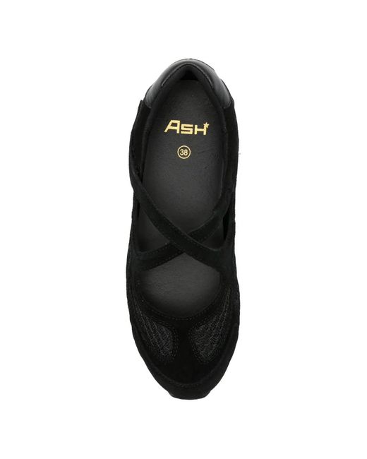 Ash Black Cross-Over Touch-Strap Sneakers