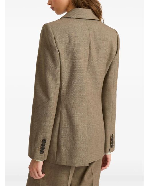 Yves Salomon Green Double-Breasted Blazer