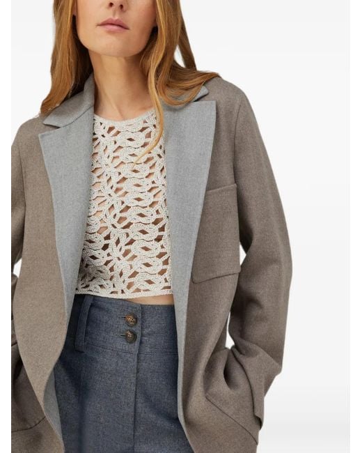 RETORI Gray Bicolour Wool Blazer