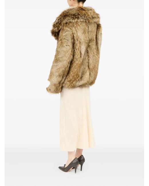 MM6 by Maison Margiela Metallic Faux-Fur Jacket