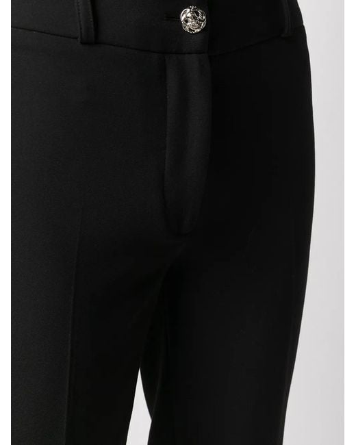 Philipp Plein Black Cady Slim-Fit Trousers