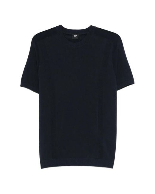 ALPHATAURI Black Crew-Neck T-Shirt for men