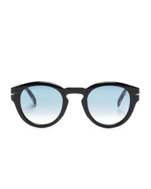 David Beckham Blue Db 7110/s Round-frame Sunglasses