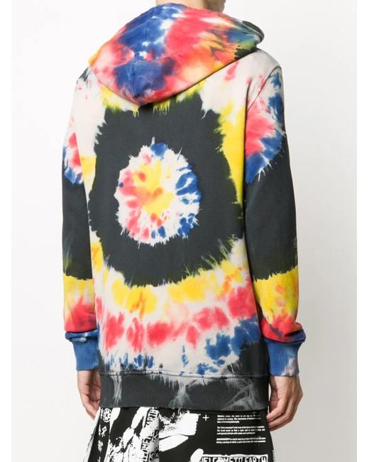 Mauna Kea Blue Tie-Dye Hooded Sweatshirt for men