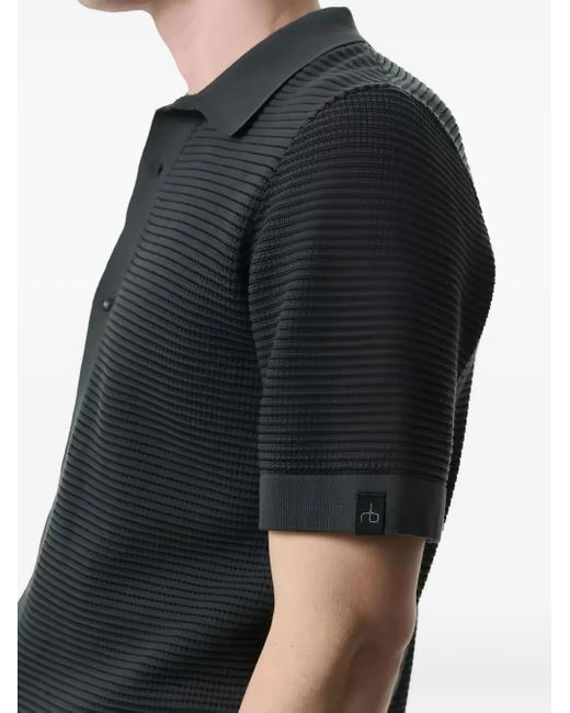 Rag & Bone Black Textured Short-Sleeve Shirt for men