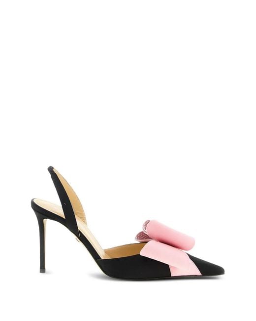 Mach & Mach Pink Le Cadeau Bow-Detail Pointed Pumps