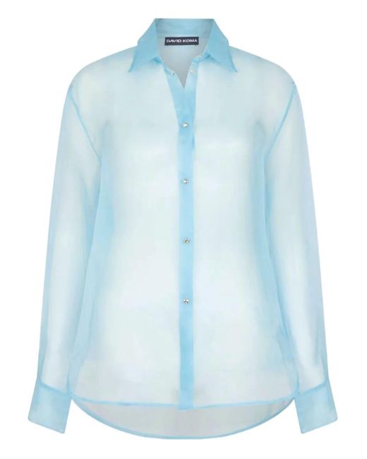 Camicia di David Koma in Blue