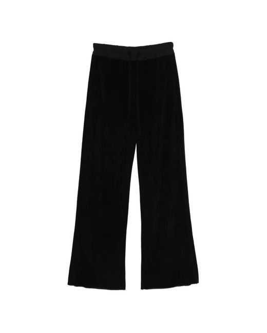Thom Krom Black Drawstring-Waist Trousers