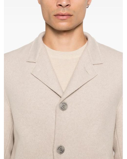 lunaria cashmere Natural Brushed Cashmere Mock-Neck Jacket for men