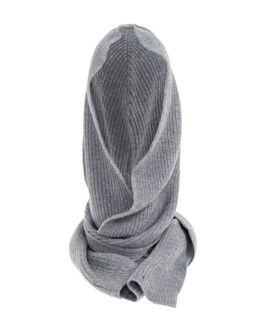 By Malene Birger フーデッド リブスカーフ Gray