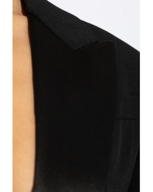 Robe Boutonnée À Revers Crantés DSquared² en coloris Black