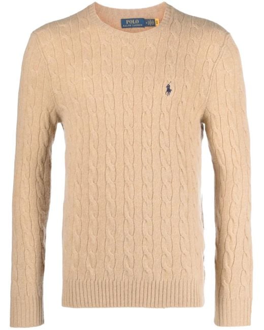 メンズ Polo Ralph Lauren Polo Pony ケーブルニットセーター Natural