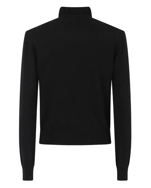 Alexander McQueen Black Ribbed-Trim Sweater