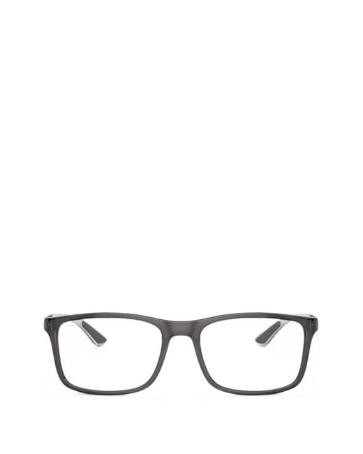 Ray-Ban Gray Rectangle-Frame Glasses