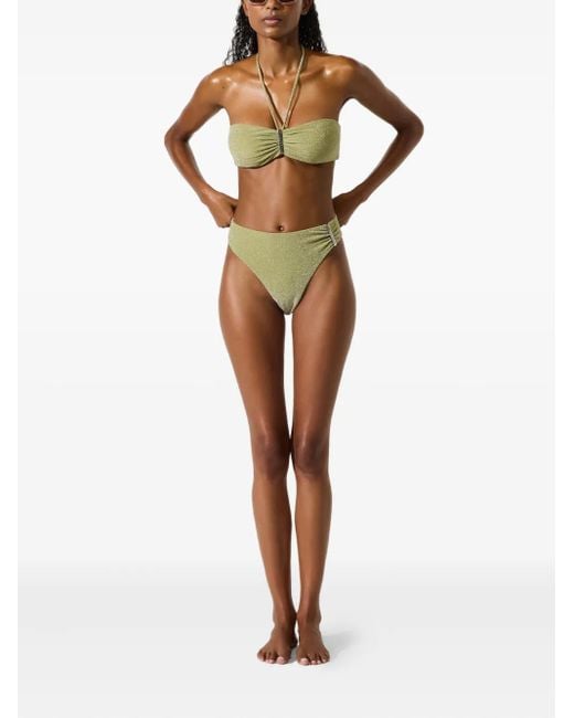 Top De Bikini Con Placa Del Logo Karl Lagerfeld de color Green