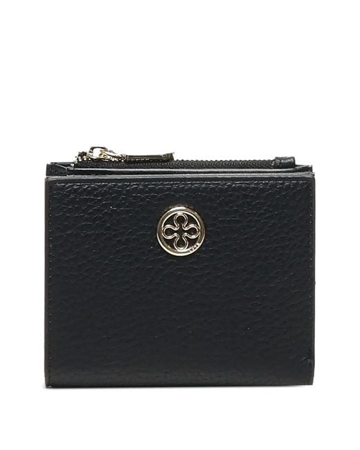 V73 Black Logo-Plaque Zip-Top Wallet