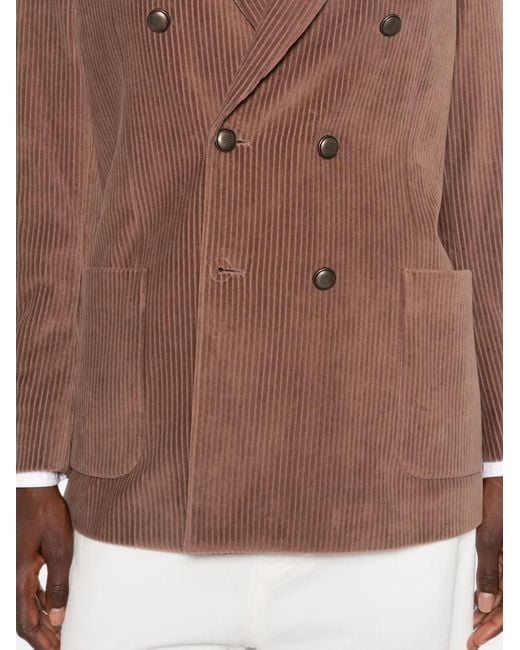 Circolo 1901 Brown Double-Breasted Corduroy Jacket