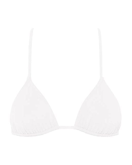 Eres White Mouna Triangle Bikini Top