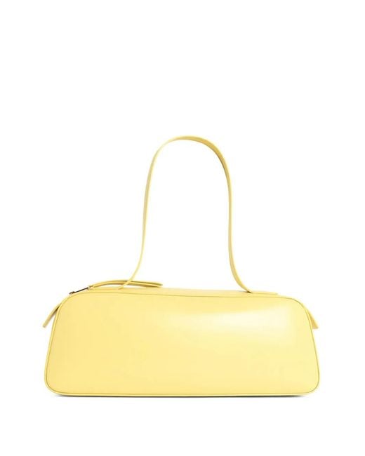 Khaite Yellow Simona Leather Shoulder Bag
