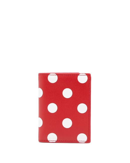 Comme des Garçons Red Polka Dot-Print Cardholder