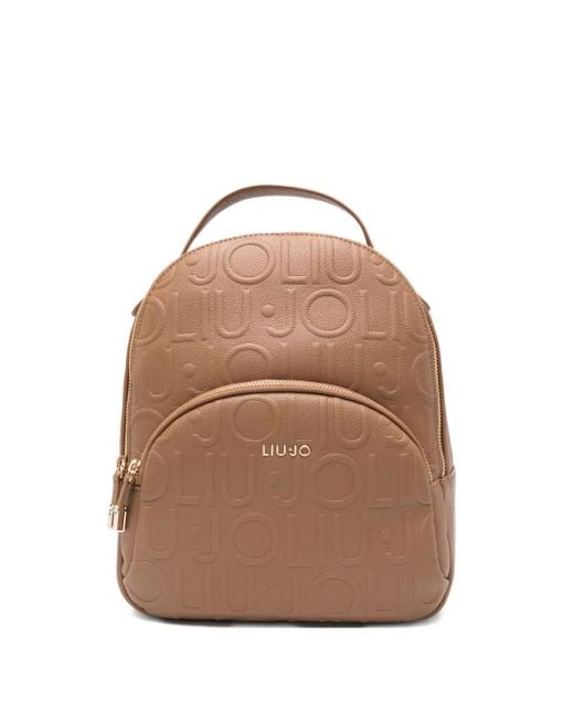 Liu Jo Natural Logo-Plaque Backpack