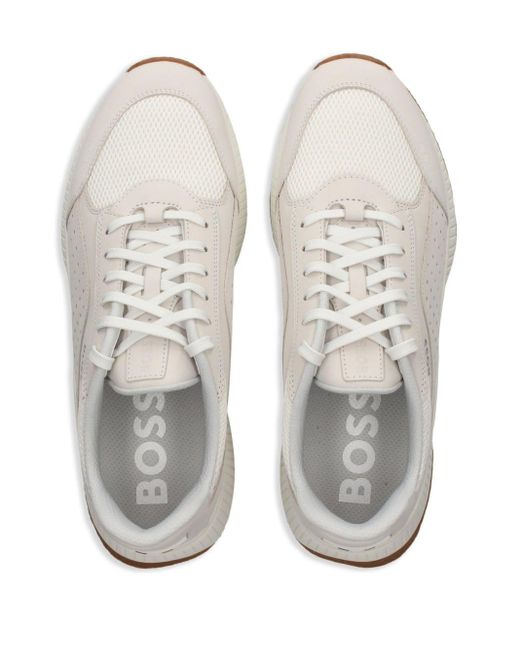 Sneakers TTNM EVO con inserto in rete di Boss in White da Uomo