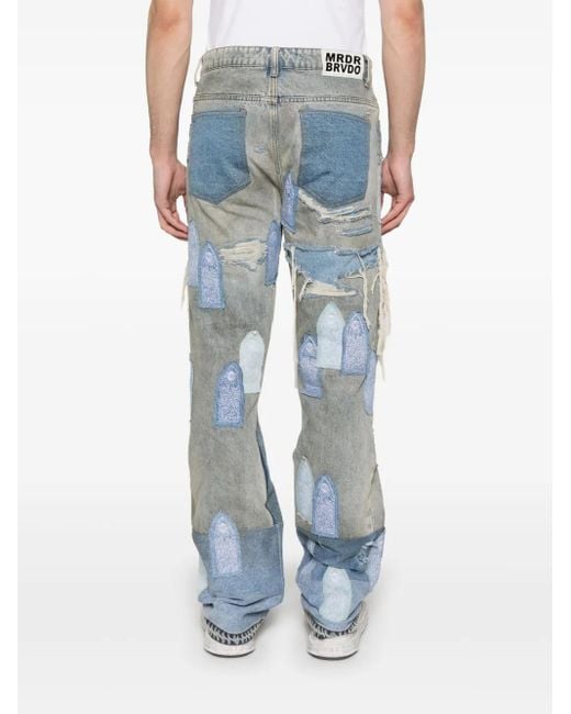Who Decides War Jeans Met Patch in het Blue voor heren