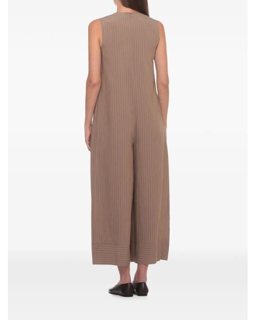 Emme Natural Emmonore Striped V-Neck Jumpsuit