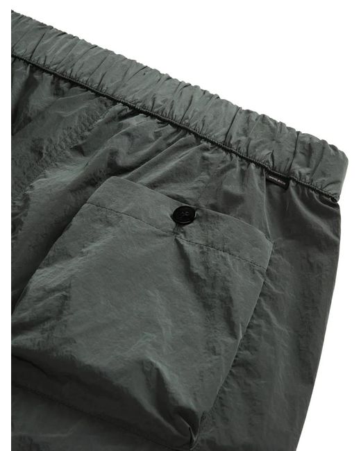 Woolrich Gray Elasticated Belted Bermuda Shorts for men