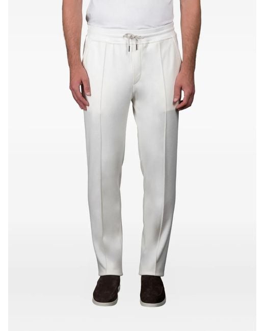 Moorer Gray Crispin Drawstring Track Pants for men