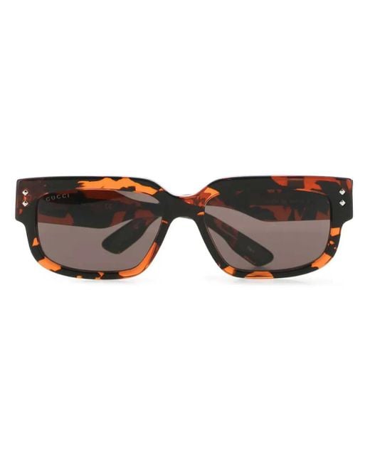 Gucci Brown Square Tinted Sunglasses for men