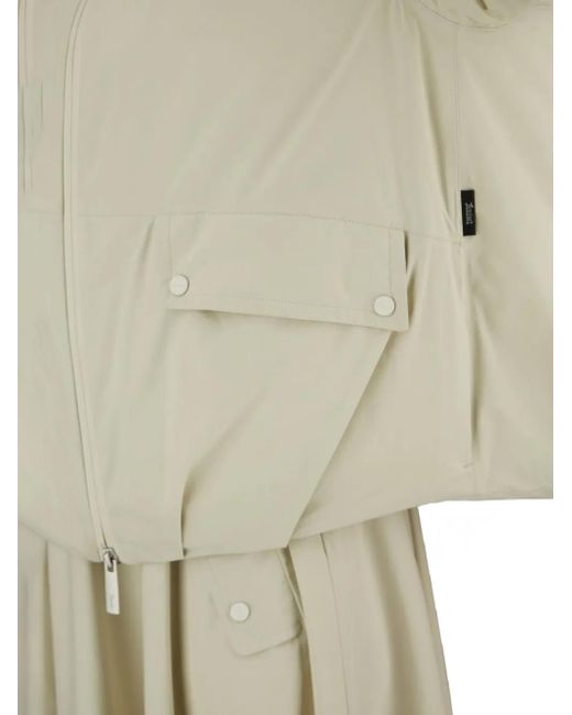 Herno White Hooded Flap-Pocket Jacket