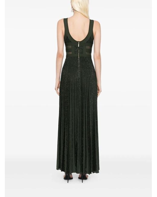 Elie Saab レースインサートドレス Black