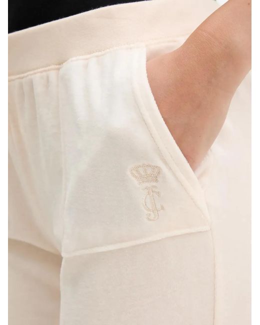 Juicy Couture White Patch-Pocket Track Pants