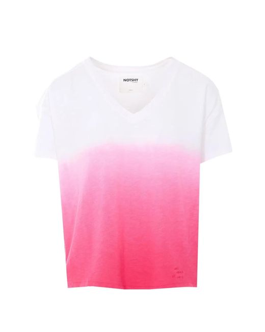 Not Shy Pink V-Neck T-Shirt