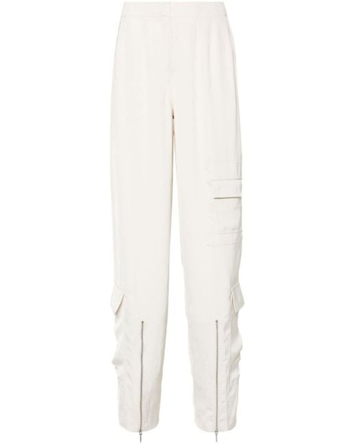 Calvin Klein White Cargo Tapered Trousers