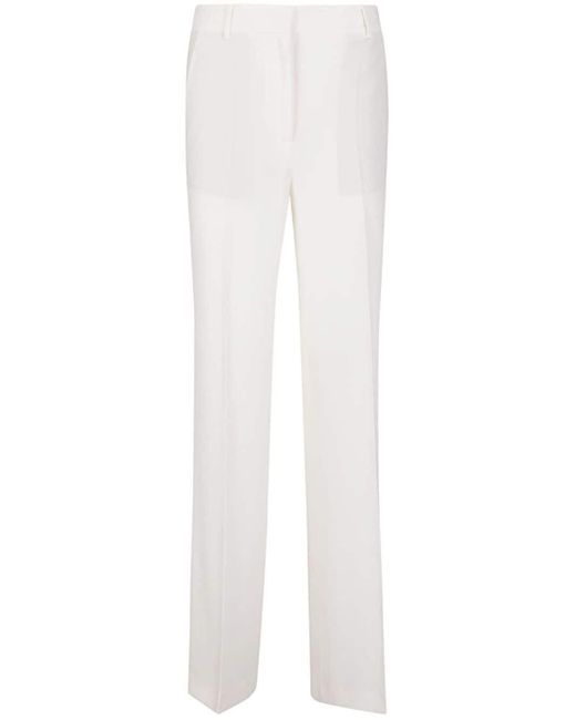 Alberto Biani White Mid-rise Tailored Trousers