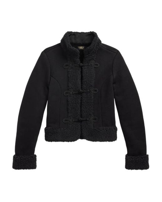 RRL Black Fleece-Trimmed Jacket