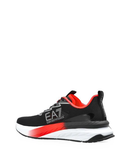 EA7 White Crusher Sonic Logo-Print Lace-Up Sneakers for men