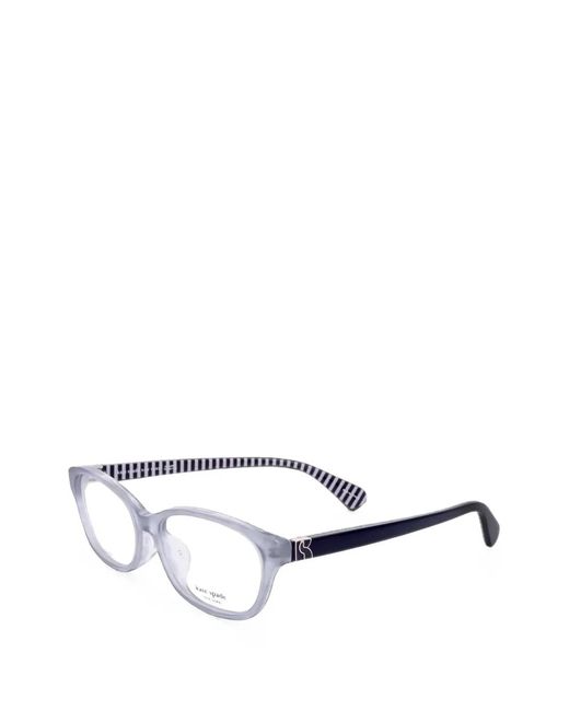 Kate Spade White Rectangle-Frame Glasses