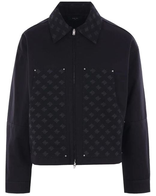 Amiri Blue Ma Quad Jacquard Work Jacket for men