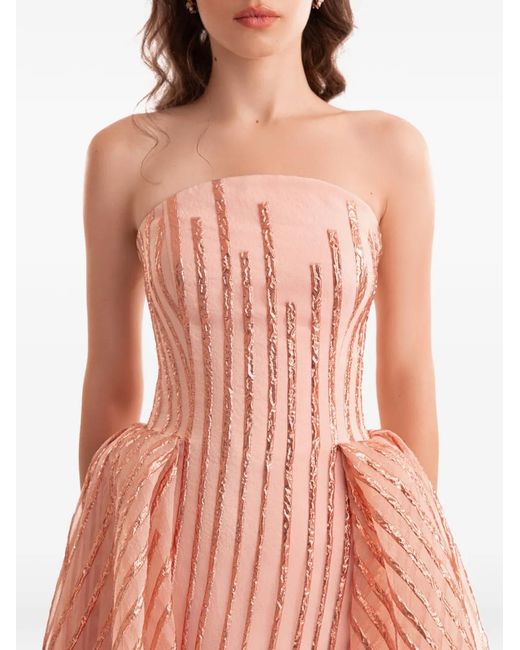 gemy maalouf beaded strapless dress Gemy Maalouf