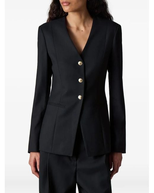 Paul Smith Black Button V-Neck Blazer
