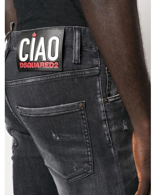 DSquared² Blue Faded Slim Leg Jeans for men