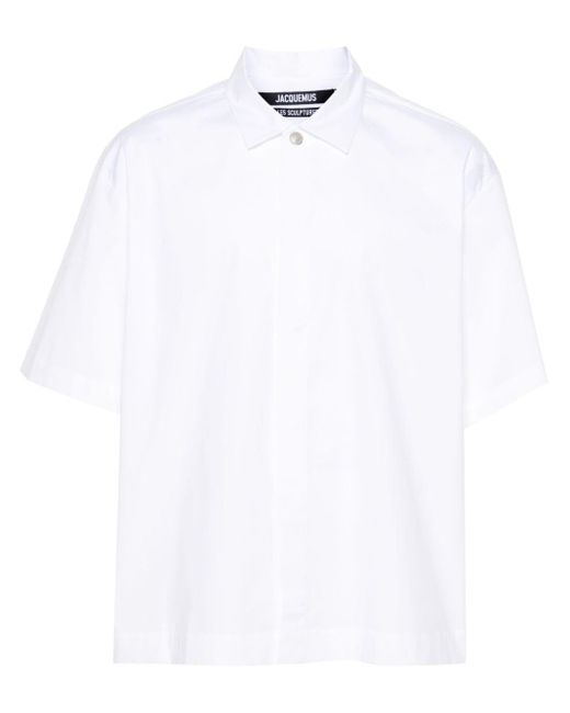 Jacquemus Hemd mit Druckknöpfen in White für Herren