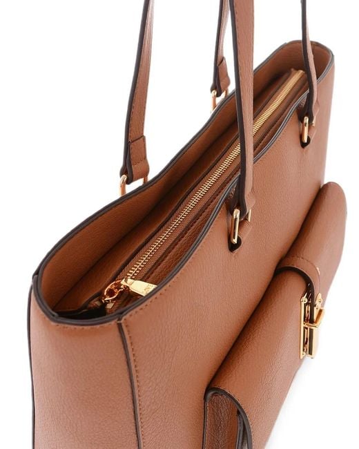 Moschino Brown Love Logo-Embossed Shoulder Bag