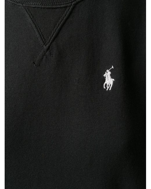 Double tricot Crew Neck Sweatshirt Polo Ralph Lauren en coloris Black